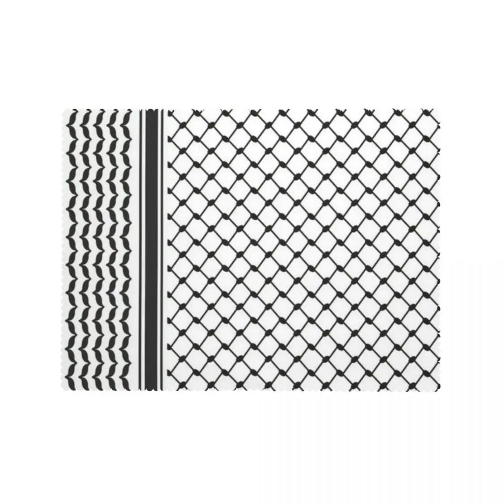 Palestinian Kufiya Pattern Customized Rectangular Tablecloth Waterproof Table