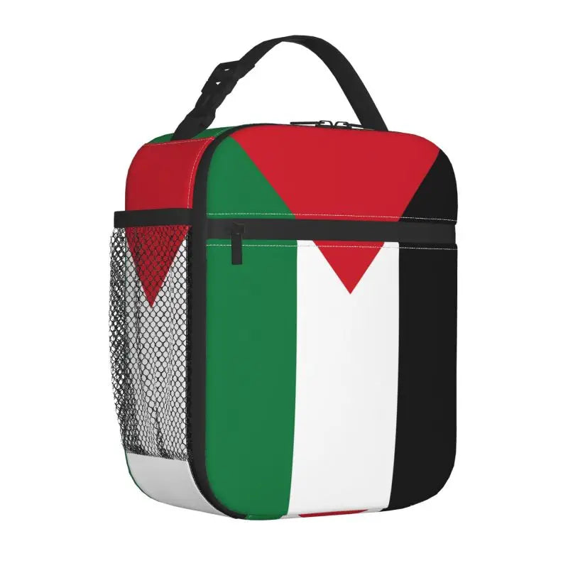 Palestine Flag Kufiya Hatta Insulated Lunch Bag for Travel