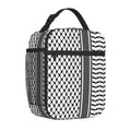 Palestine Flag Kufiya Hatta Insulated Lunch Bag for Travel