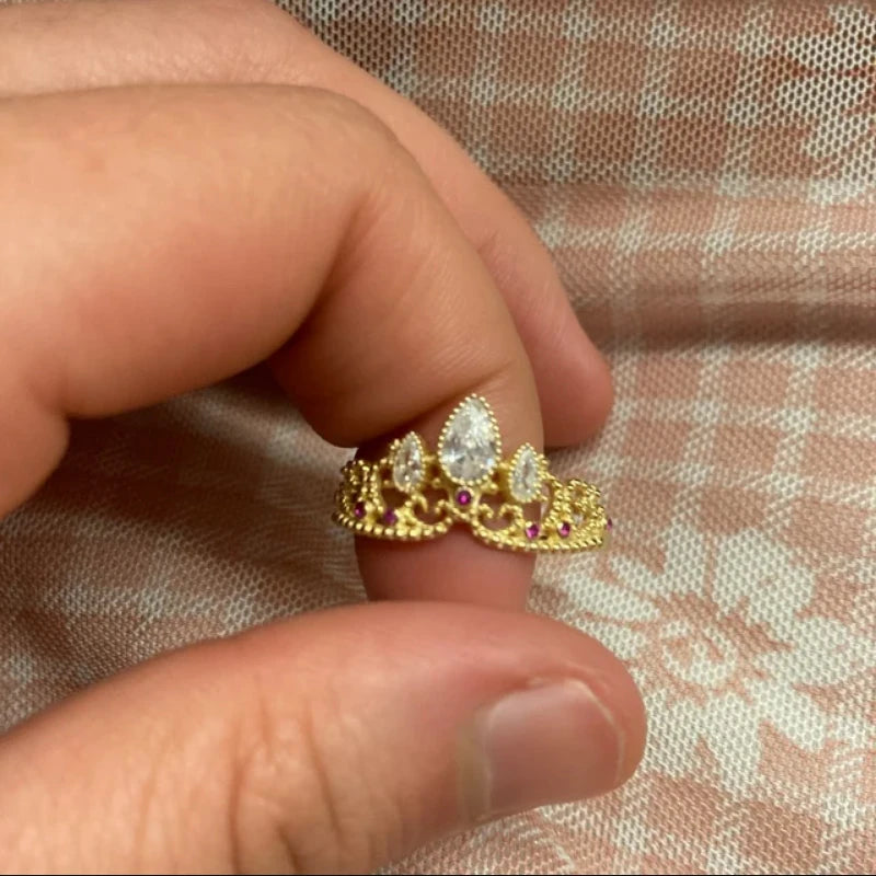 Rapunzel Crown Rings,Princess Jewelry