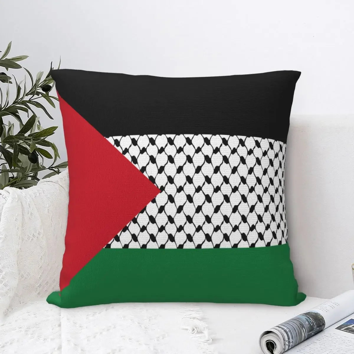 Palestine Flag Pillow Case Palestinian Hatta Kufiya Keffiyeh