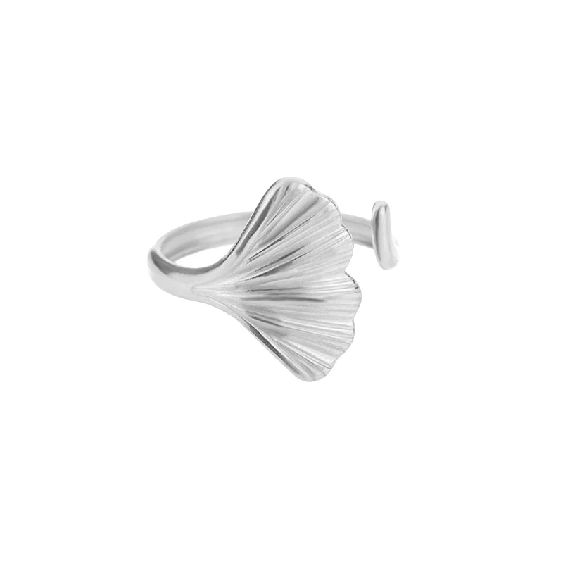 Vintage Ginkgo Leaf Rings