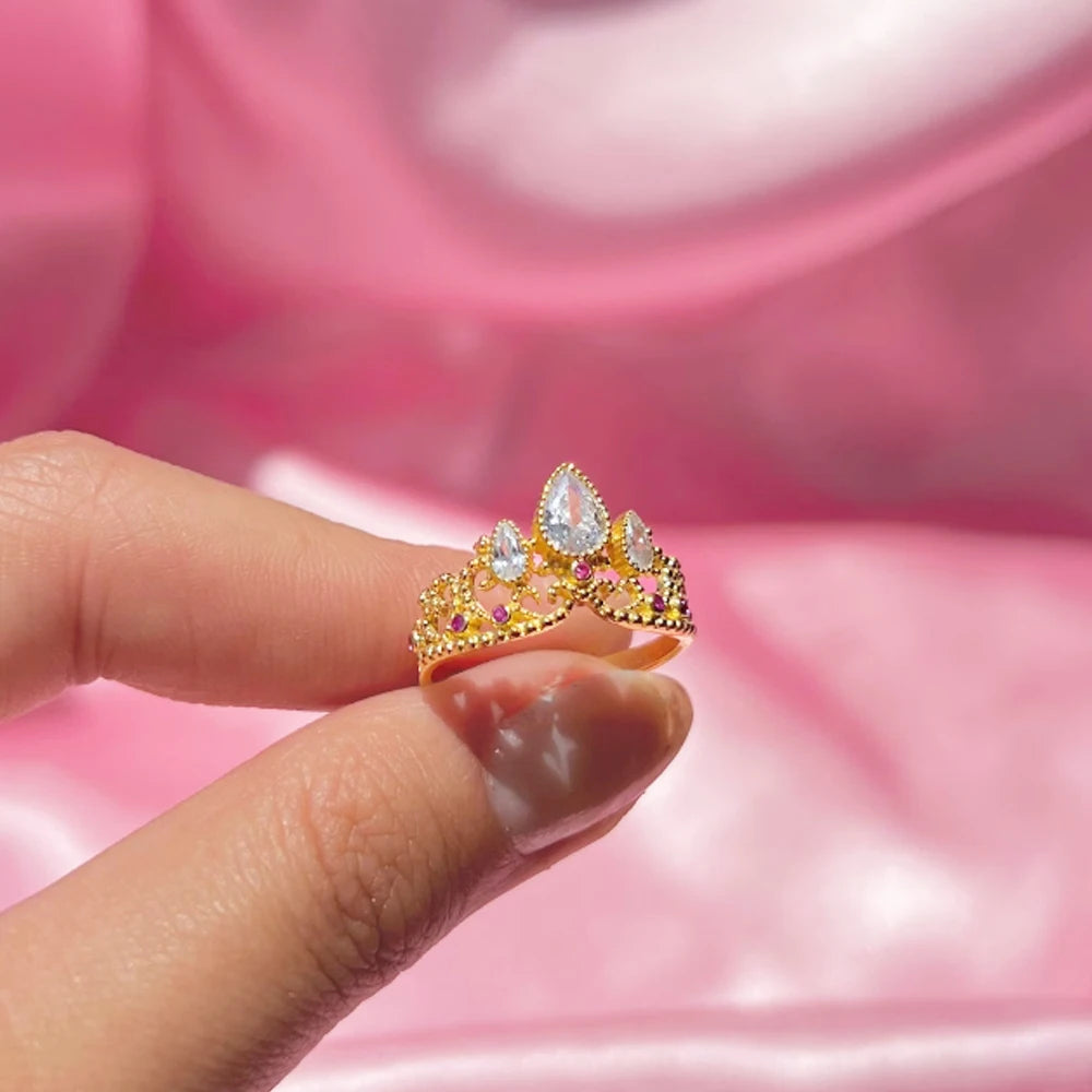 Rapunzel Crown Rings,Princess Jewelry