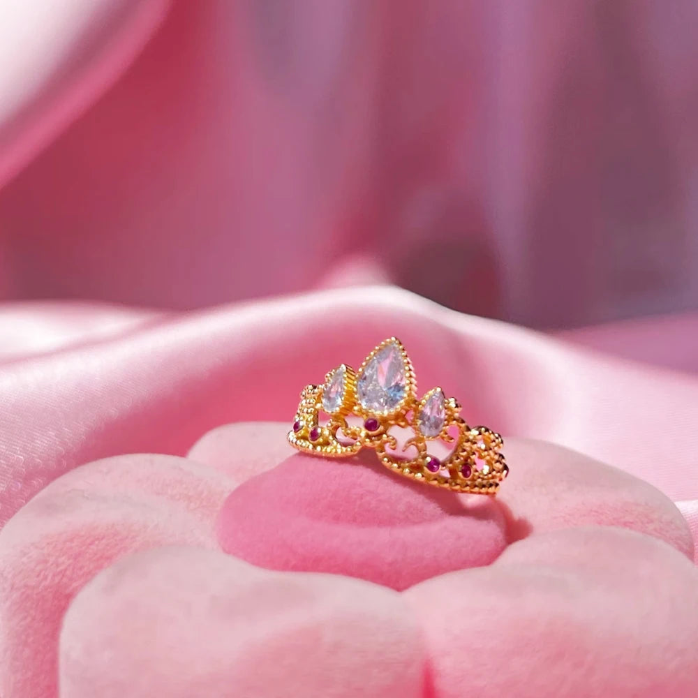 Rapunzel Crown Rings,Princess Jewelry