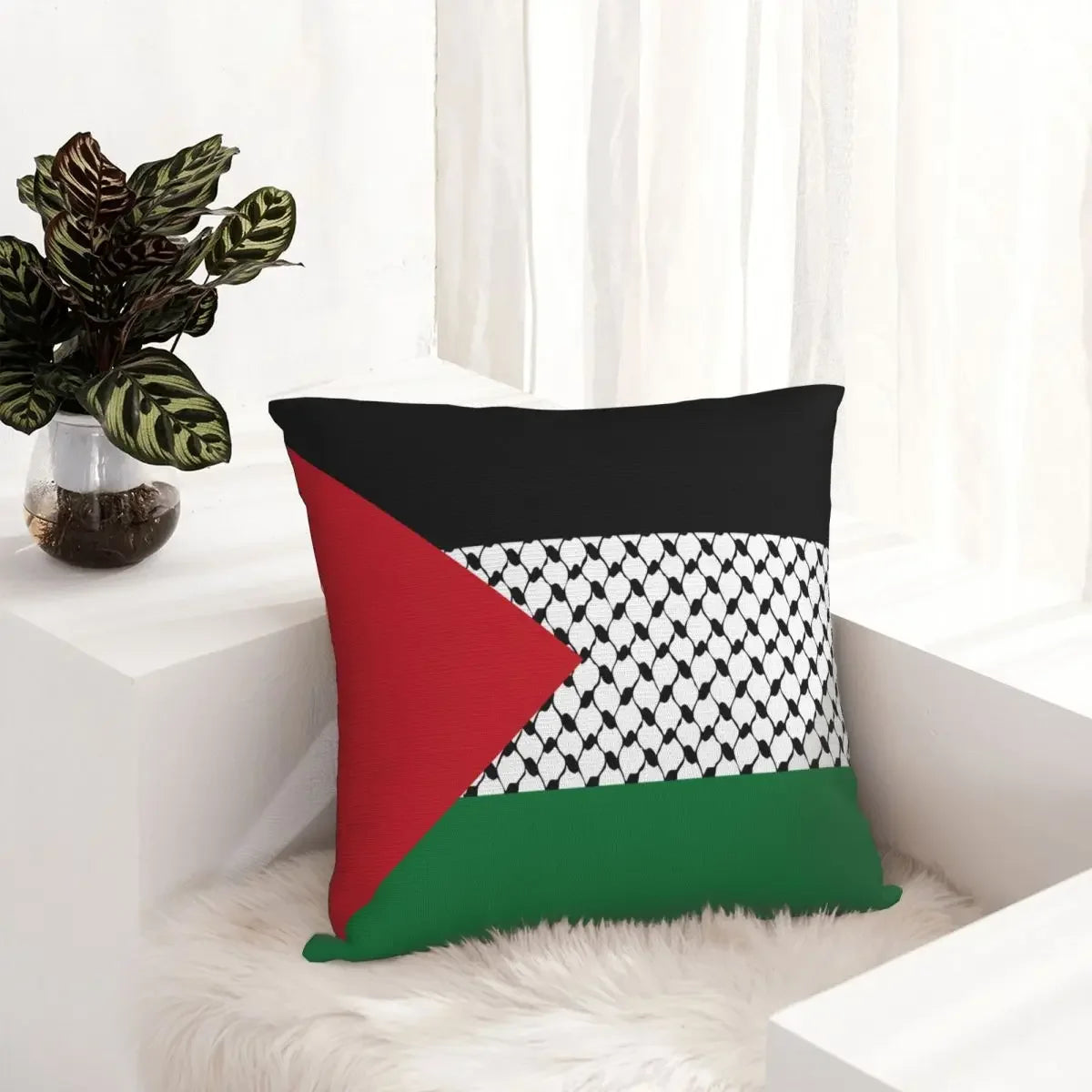 Palestine Flag Pillow Case Palestinian Hatta Kufiya Keffiyeh