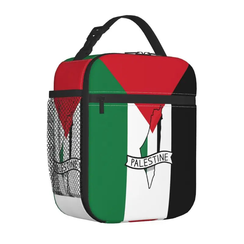 Palestine Flag Kufiya Hatta Insulated Lunch Bag for Travel