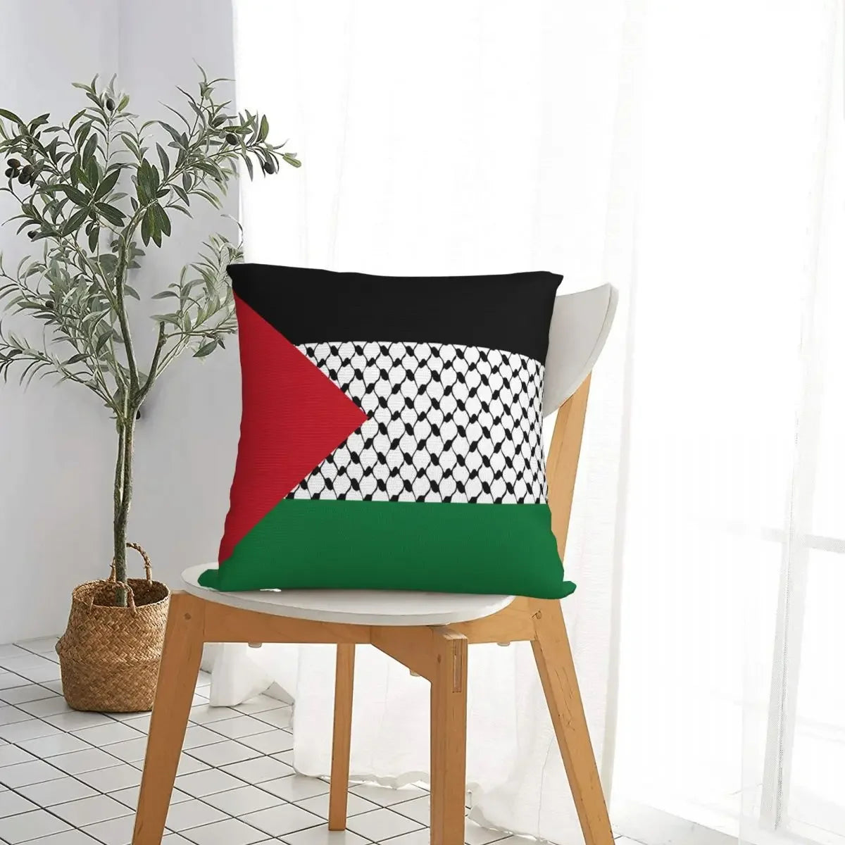 Palestine Flag Pillow Case Palestinian Hatta Kufiya Keffiyeh